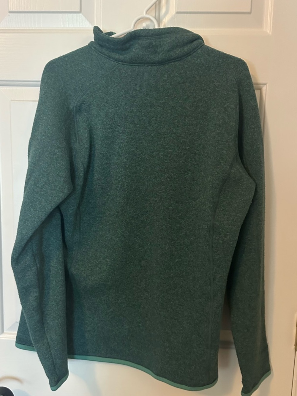 Patagonia womens xl quarter‑Zip Better Sweater in Deep Teal/green w Mint Trim - Picture 3 of 3